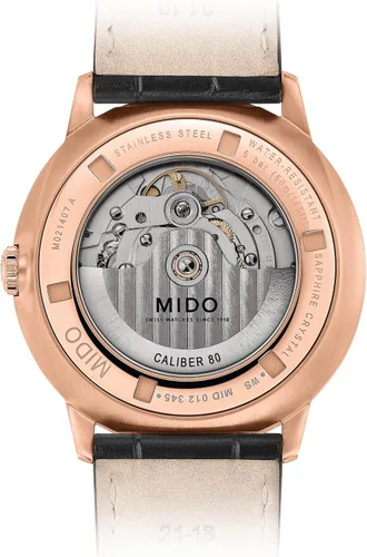 Vista 3 de Hombres Commander Gradient Automatic Mido Caliber 80 (Base ETA C07.611) Reloj, Negro -, Classic