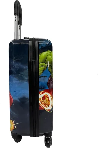 Vista 3 de Fast Forward Spiderman - Maleta de viaje de 20 pulgadas con ruedas para niños, Avengers, Equipaje giratorio