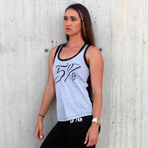 Vista 4 de 5% Nutrition Rich Piana - Camiseta sin mangas de entrenamiento para mujer