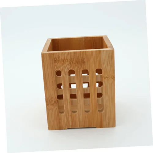 Vista 5 de Cabilock Soporte de secado de cubiertos, 2 piezas, organizador de utensilios de cocina, soporte de cubiertos de bambú, soporte para cubiertos