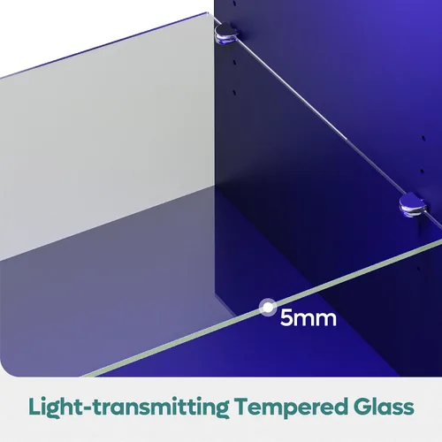 Vista 5 de Bestier - Soporte LED para TV de 57 pulgadas, luz RGB, mármol negro