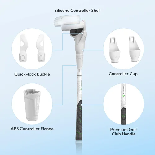Vista 5 de ZYBER Golf Club Attachment for Oculus Quest 2 Controllers