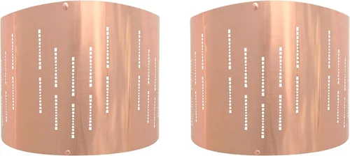Vista 17 de Royal Designs, Inc. Do It Yourself Drum Hardback Lamp Shade with Stencil Design, UNO Drop Fitter, HB-644U-8BLK-2, Black, 8 x 8 x 8, Pack of 2 Black