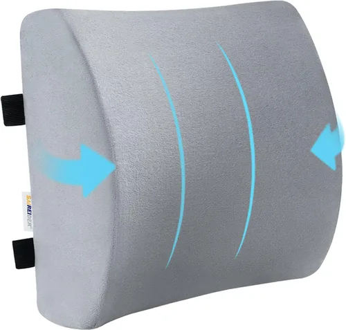 Vista 8 de SAIREIDER Almohada cómoda de apoyo lumbar para silla de oficina, almohadas de respaldo de espuma viscoelástica para coche, silla de juegos, silla