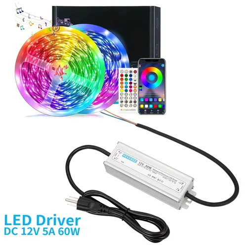 Vista 6 de Controlador LED 12V 60W Transformador impermeable CA 90-240V a CC 12V 5A Fuente de alimentación conmutada de bajo voltaje Convertidor IP67 adecuado