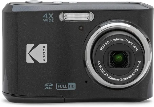 Vista 2 de Kodak PIXPRO FZ45 - Cámara digital compacta de 16 MP, zoom óptico 4X, AA Negro