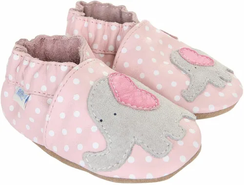 Vista 2 de Robeez Zapatos de cuna antideslizantes para bebés y niñas pequeñas de 0 a 24 meses