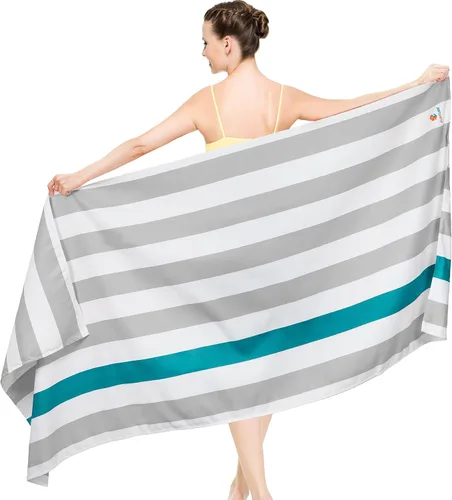 Vista 15 de SUN CUBE - Toalla de playa de microfibra, secado rápido, color beige crema, 78 x 35 pulgadas Quick Dry and Free Microfiber Towel, Lightweight