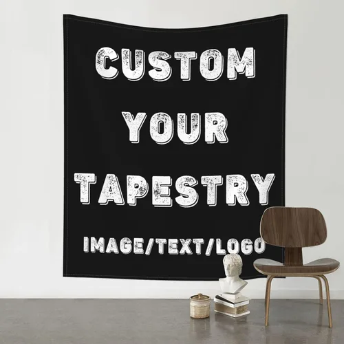 Vista 16 de Tapiz personalizado para cargar imágenes para colgar en la pared, telón de fondo personalizado con foto y texto, carteles personalizados