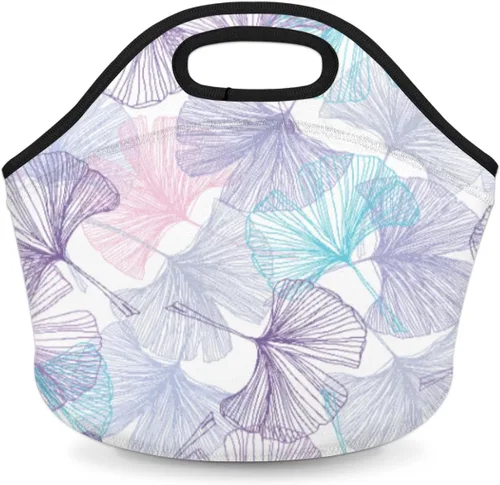 Vista 20 de Bolsas de almuerzo de neopreno con balón de fútbol en fuego de hielo para mujeres, bolsas de almuerzo, lavables, aisladas, para el trabajo, picnic