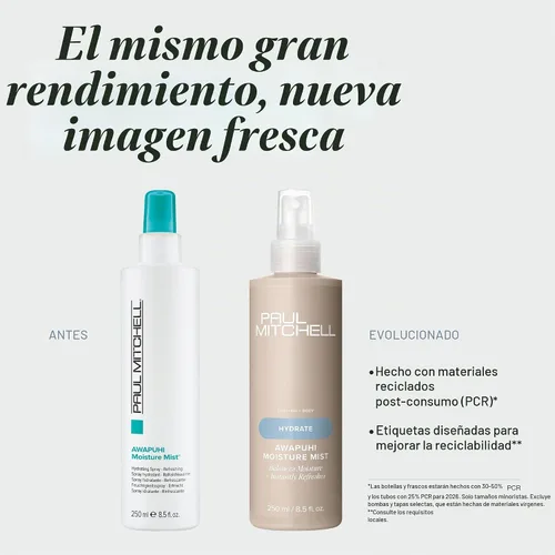 Vista 2 de Paul Mitchell Awapuhi Moisture Mist, Hydrating Spray For Hair + Skin, Instantly Refreshes