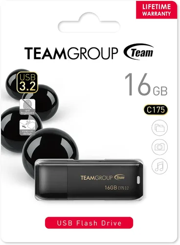 Vista 9 de TEAMGROUP C175 16GB USB 3.2 Gen 1 (USB 3.1/3.0) Unidad Flash Thumb Drive de Lectura 75MB/s, Memoria de Almacenamiento de Datos Externa Compatible