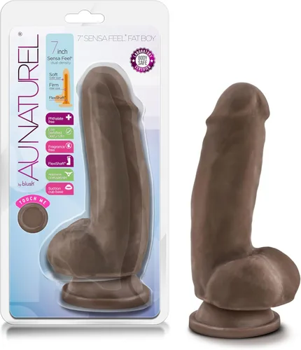 Vista 9 de Blush Au Naturel Sam - Consolador realista de 7.5 pulgadas con bolas, polla SensaFeel de doble densidad, base de ventosa, arnés de eje flexible Beige