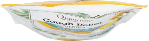Vista 4 de Quantum Health Pastillas orgánicas para aliviar la tos, limón y miel Meyer, supresor natural de la tos de mentol, en bolsas, 18 unidades, amarillo