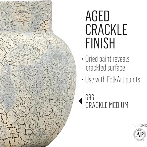 Vista 3 de FolkArt Medium (8 onzas), 696 Crackle