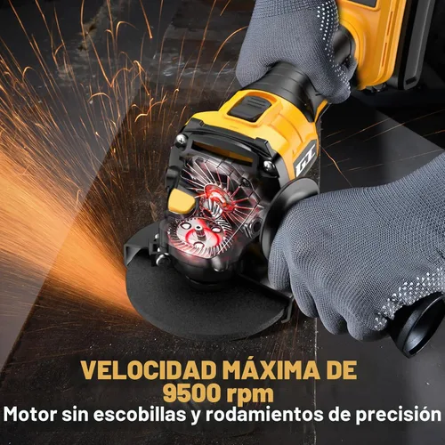 Vista 3 de Amoladora angular inalámbrica para batería DEWALT 20V MAX, herramienta de corte sin escobillas de 4-1/2 pulgadas, amoladora eléctrica portátil