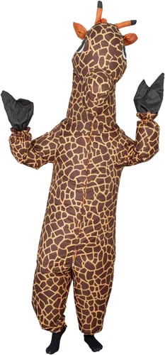 Vista 3 de Traje inflable unisex de jirafa para adultos, disfraz de Halloween y cosplay