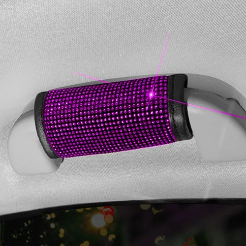 Vista 10 de Paquete de 2 fundas brillantes para manija de puerta de seguridad para automóviles, con cristales brillantes, almohadillas protectoras para manija