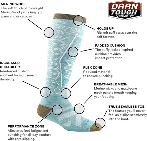 Vista 3 de DARN TOUGH (8022) Traverse OTC ligero con cojín con espinilla acolchada para mujer