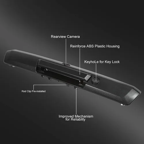 Vista 6 de X AUTOHAUX HC3Z9943400-NB - Manija trasera para puerta trasera con cámara de respaldo para Ford F-250 Super Duty King Ranch Lariat Platinum XL XLT
