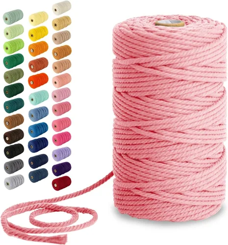 Vista 82 de Nook Theory Hilo de macramé de 3mm 109 yardas - Cuerda de macramé suave de 4mm, 5mm perfecta para nudos - Suministros de macramé para colgadores