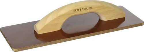 Vista 3 de Kraft Tool CF529 Flotador de lona laminada de extremo cuadrado con mango de madera, 12 x 5 pulgadas