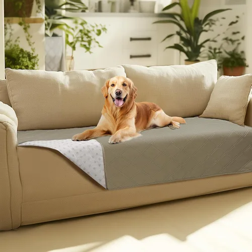 Vista 14 de Luciphia Funda de sofá 100% impermeable para perros, antideslizante, protector de sofá para mascotas, tapete para sofá, cachorro y gatos, con parte