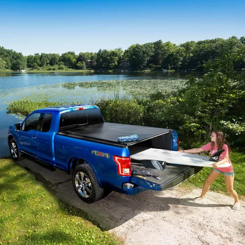 Vista 5 de RealTruck Truxedo Lo Pro - Cubierta tonneau suave enrollable para caja de camioneta 545701 Se adapta a Toyota Tundra 2007 - 2021