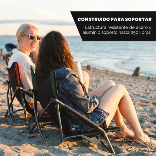 Vista 7 de Cascade Mountain Tech Silla de campamento plegable para camping, playa, picnic, barbacoas, eventos deportivos con bolsa de transporte