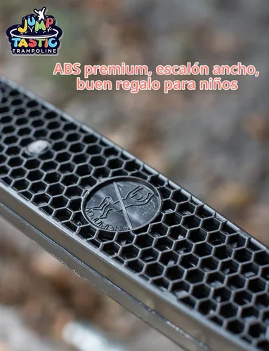 Vista 6 de JumpTastic - Escalera de trampolín universal, accesorios de escalera de 3 escalones, antideslizante, escalón ancho, fácil montaje