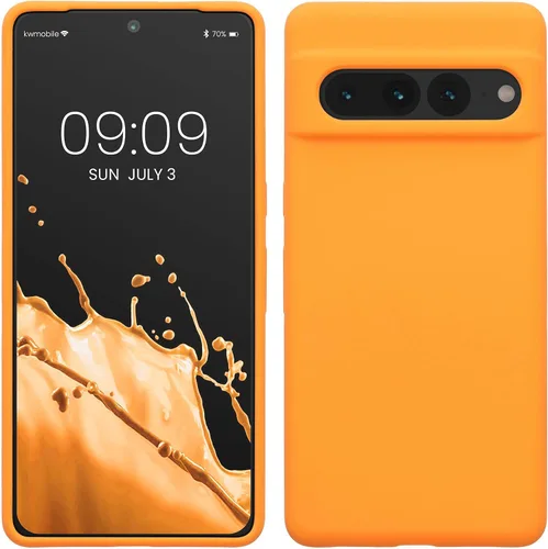 Vista 82 de kwmobile Funda compatible con Google Pixel 7 Pro - Funda de silicona TPU con acabado suave - Piedra antigua