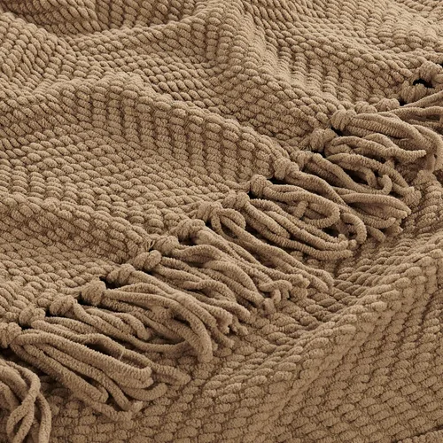 Vista 7 de Home Soft Things manta tejida de punto de tweed, Poliéster & Mezcla de poliéster, Amphora, 50" x 60