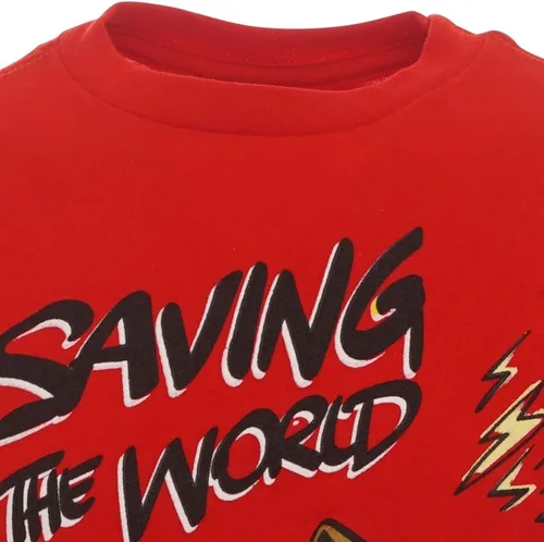 Vista 5 de Marvel Paquete de 3 camisetas de los Vengadores Spider-Man Thor de Iron Man para niños pequeños y grandes