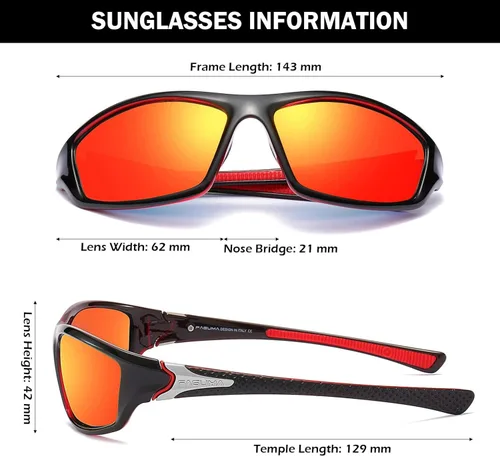 Vista 3 de Gafas de sol polarizadas para hombre ciclismo conducir pesca 100 protección UV