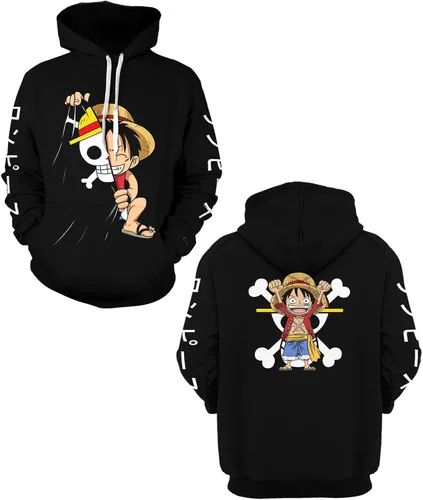 Vista 3 de RHESHIN Sudadera con capucha para hombre, diseño de anime, moda juvenil con capucha para adultos, sudadera con capucha