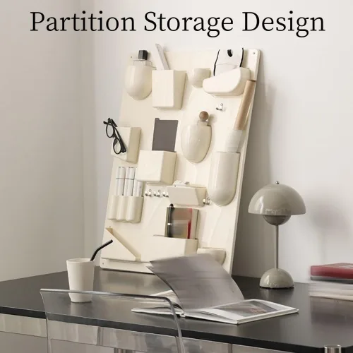 Vista 5 de Floationg - Estante de pared para guardar bolígrafos de escritorio, estante de pared multiusos con decoración, adecuado para sala de estar Negro