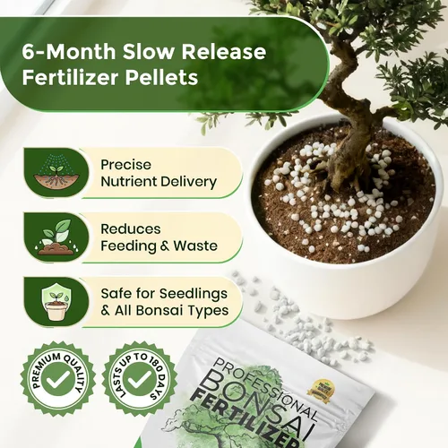 Vista 3 de Leaves and Soul - Pellets de fertilizante para bonsái Pellets de liberación lenta 18-6-8 para plantones, plantas maduras, todos los tipos