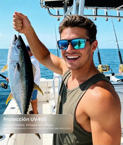 Vista 3 de KALIYADI Gafas de sol polarizadas para hombre y mujer: gafas de sol con UV400 para conducir, correr, ciclismo