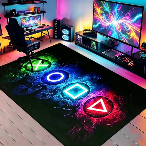 Vista 9 de Alfombras de juegos para niños y adolescentes, decoración de dormitorio, alfombras de jugador para sala de estar, alfombras de mando de gamepad