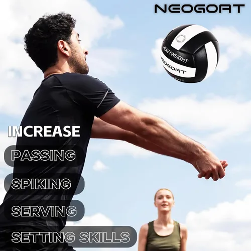 Vista 5 de 1.1LBS Weighted Heavy Volleyball For Setters Serve Trainer Setter Weighted Volleyball Training Equipment Size 5 Soft PU Leather, Durable for