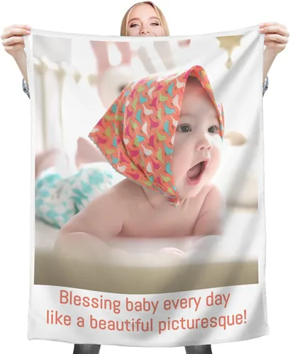 Vista 16 de Mantas personalizadas con collage de fotos, mantas personalizadas con texto y imagen, mantas de franela suave, mantas de cama regalo para bebé