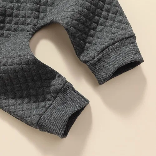 Vista 7 de Conjunto de sudadera unisex de manga larga para recién nacido, ropa de género neutro