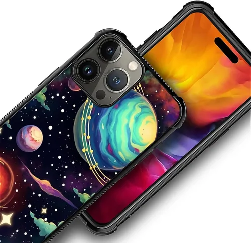 Vista 766 de Funda compatible con iPhone 15, diseño de elefantes africanos, diseño increíble a prueba de golpes, antiarañazos, carcasa trasera de policarbonato
