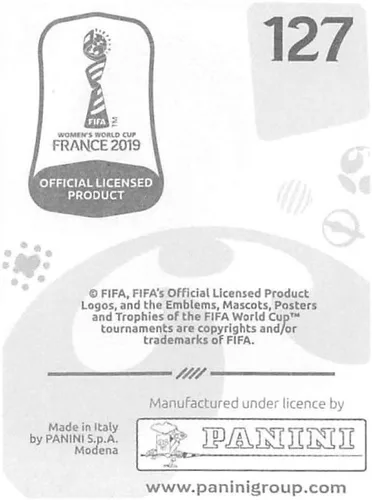 Vista 2 de 2019 Panini FIFA Women's World Cup France Album Stickers (Individual Sticker Only) Soccer #127 Liu Shanshan China PR 2 Inch by 2 1/2 Inch