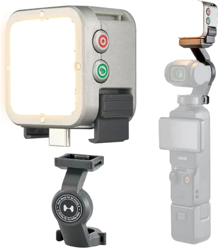 Vista 11 de HARLOWE Atom 2 - Luz de video LED magnética, kit de luz dual Pocket 3