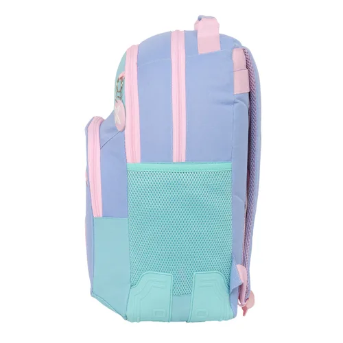 Vista 4 de Mochila Escolar Munich Mellow Azul Rosa Celeste 32 x 42 x 15 cm