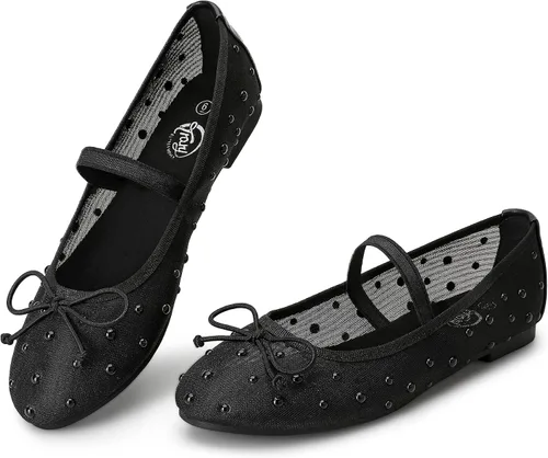 Vista 10 de Trary Cavie - Zapatos planos de ballet para mujer, zapatos Mary Jane para Rosa