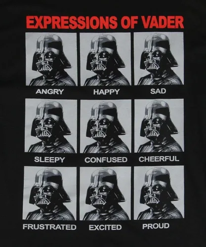 Vista 2 de Star Wars Expressions of Darth Vader - Camiseta para adulto