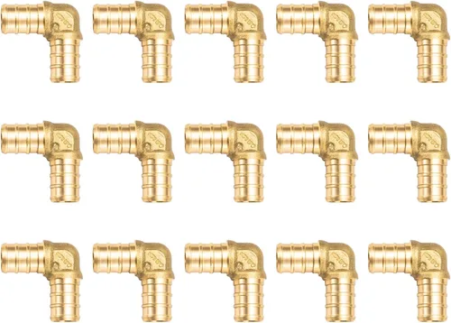 Vista 16 de (5 unidades) Adaptador de rosca NPT hembra de 3/4 pulgadas PEX x 3/4 pulgadas F1807, conector de engarce de latón LF para tubería PEX-b
