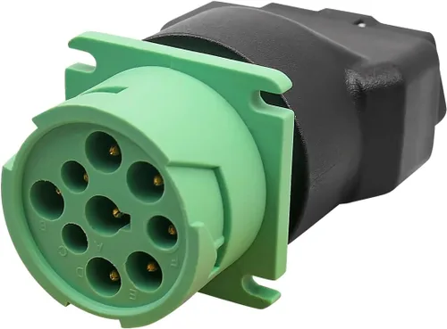 Vista 6 de OBD2 macho a verde J1939 adaptador hembra 9pin a 16pin